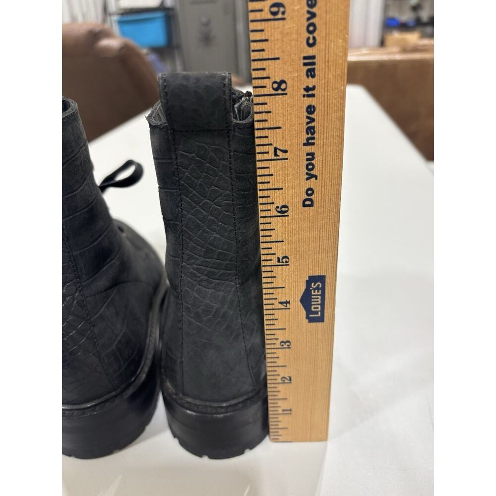NWOT Frye Julie Hook Combat Boots Womens Black Vintage Leather MSRP $358 76269 - Picture 12 of 12